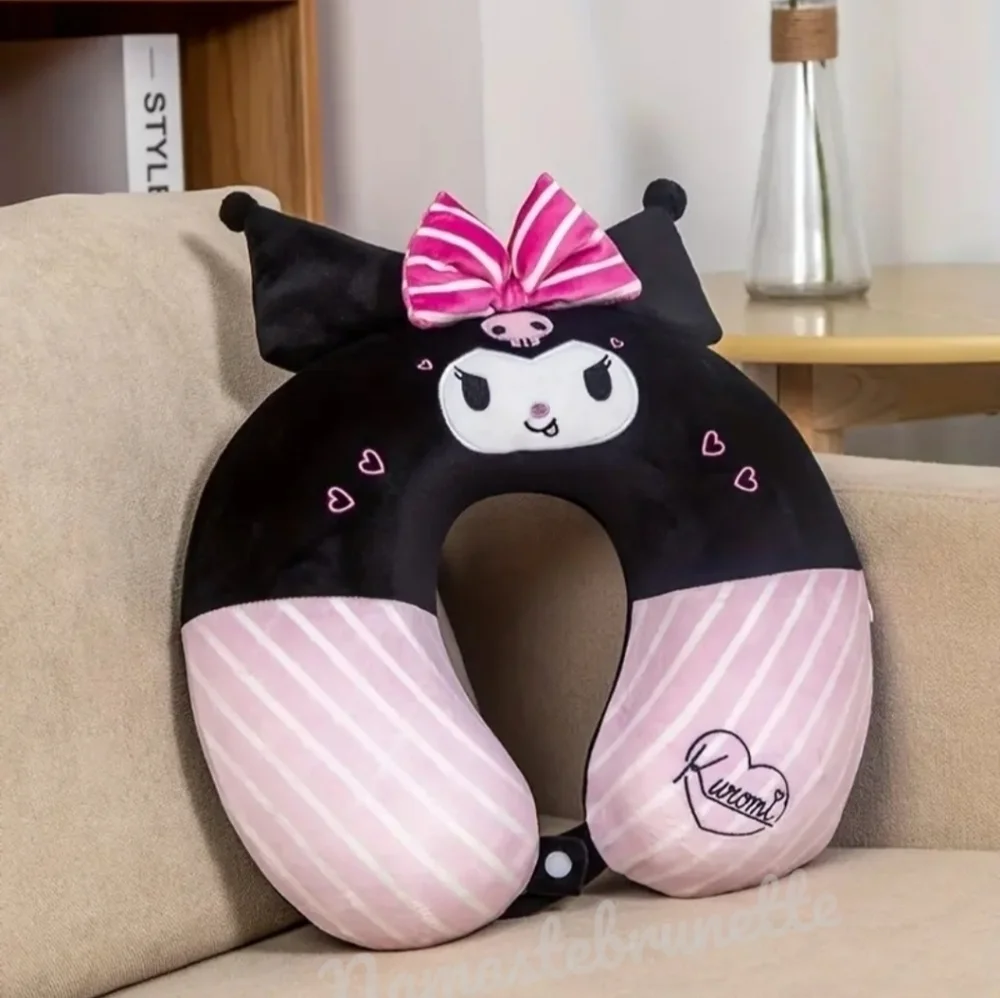 Kuromi U Shape Memory Foam Travel Neck Pillow
